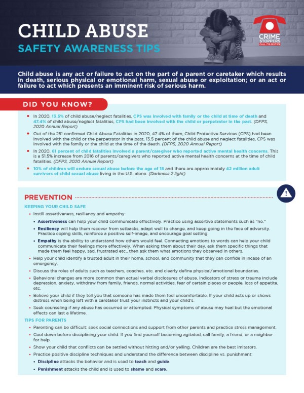 Child Abuse Safety Awareness Tips - International Management District