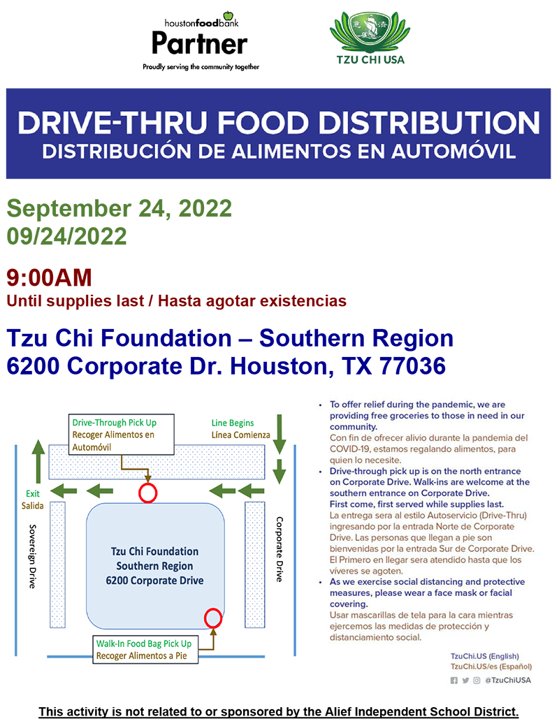 Tzu Chi Drive-Thru Food Distribution, Sept. 24 - International ...