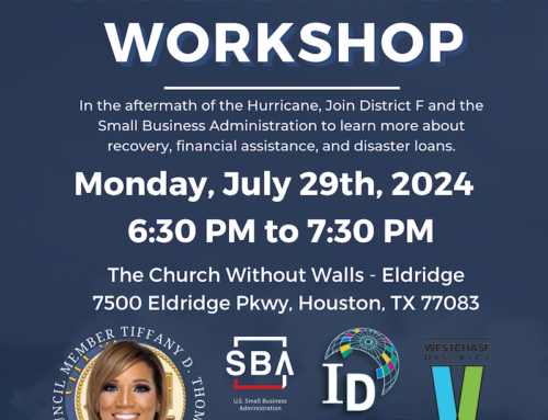 Are you a small business owner affected by Hurricane Beryl? Small Business Workshop, July 29