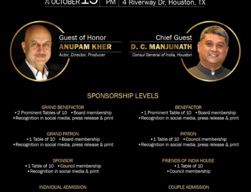 21st INDIA HOUSE GALA Sunday, October 13th  |  Omni Houston Hotel