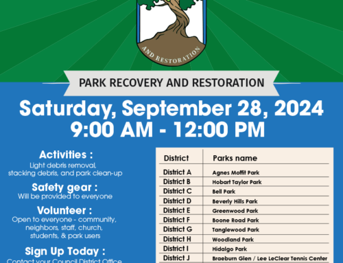 Braeburn Glen Park & Leel LeClear Tennis Center Clean-Up, Sept. 28