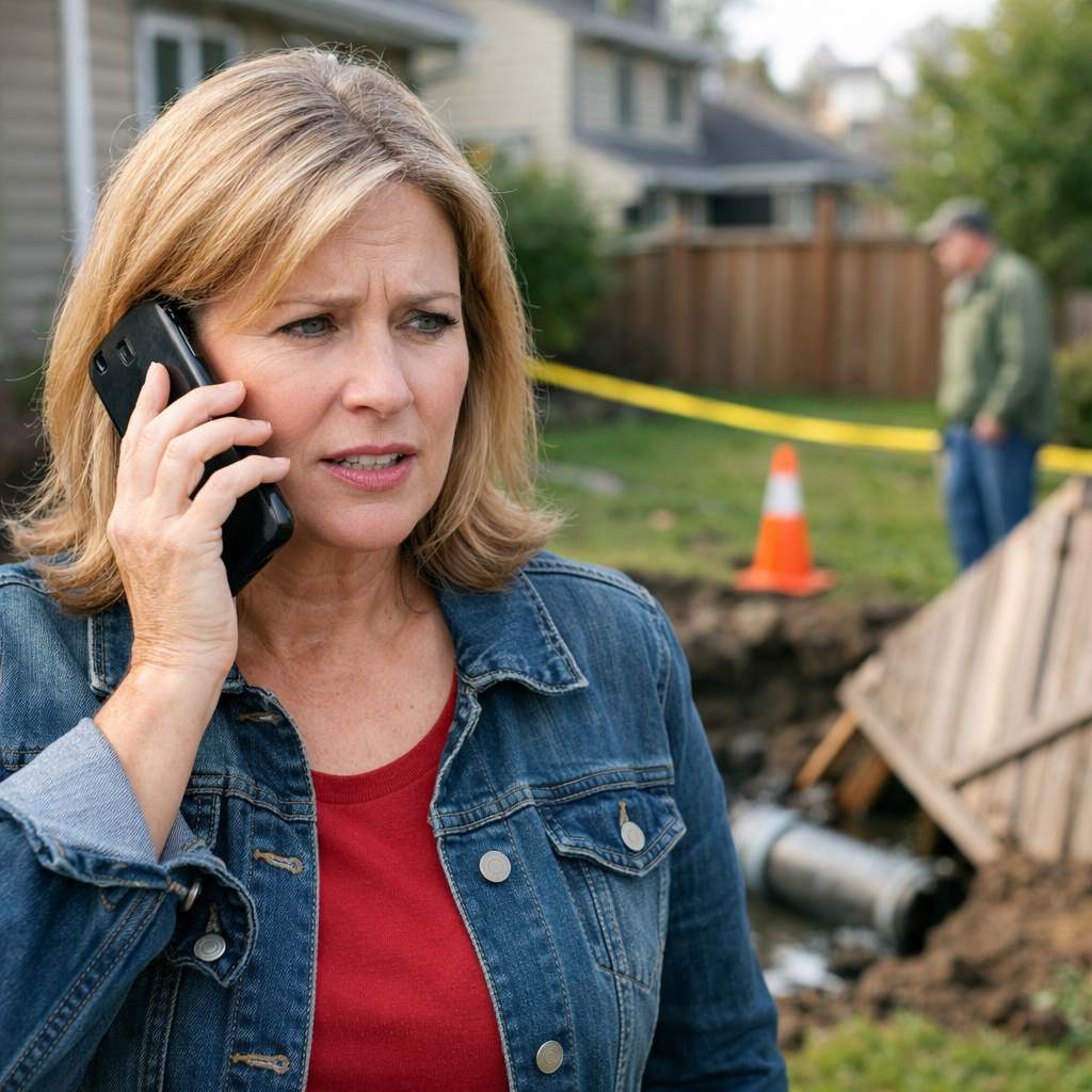 Resident reporting a maintenance issue in the district