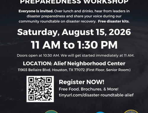 Alief Votes: Disaster Preparedness Workshop, Aug. 15